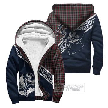 Borthwick Tartan Sherpa Hoodie Featuring Thistle and Scotland Map Unisex - Tartan Vibes Clothing