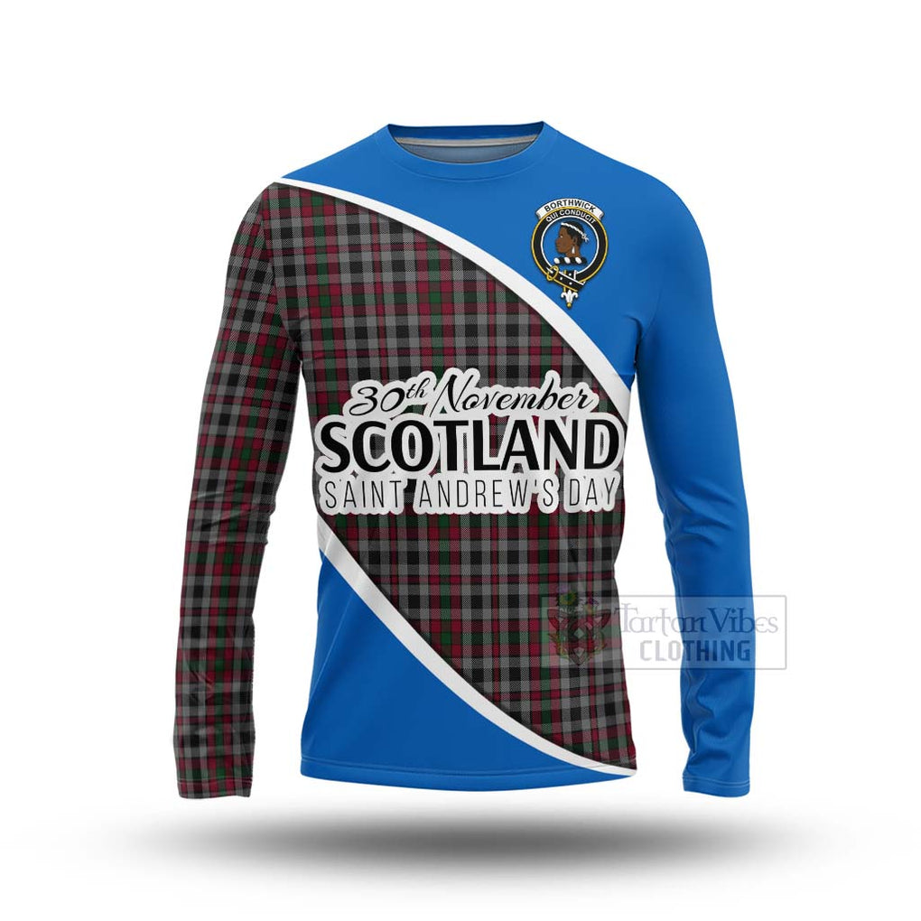 Tartan Vibes Clothing Borthwick Family Crest Tartan Long Sleeve T-Shirt Celebrate Saint Andrew's Day in Style