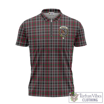 Borthwick Tartan Zipper Polo Shirt with Family Crest Unisex - Tartan Vibes Clothing