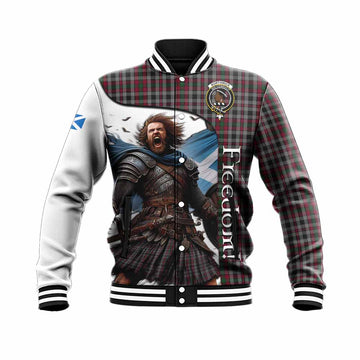 Borthwick Crest Tartan Baseball Jacket Inspired by the Freedom of Scottish Warrior Unisex - Tartan Vibes Clothing
