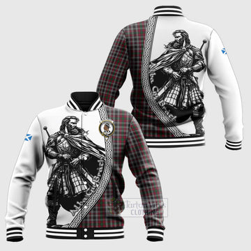 Borthwick Tartan Clan Crest Baseball Jacket with Highlander Warrior Celtic Style Unisex - Tartan Vibes Clothing