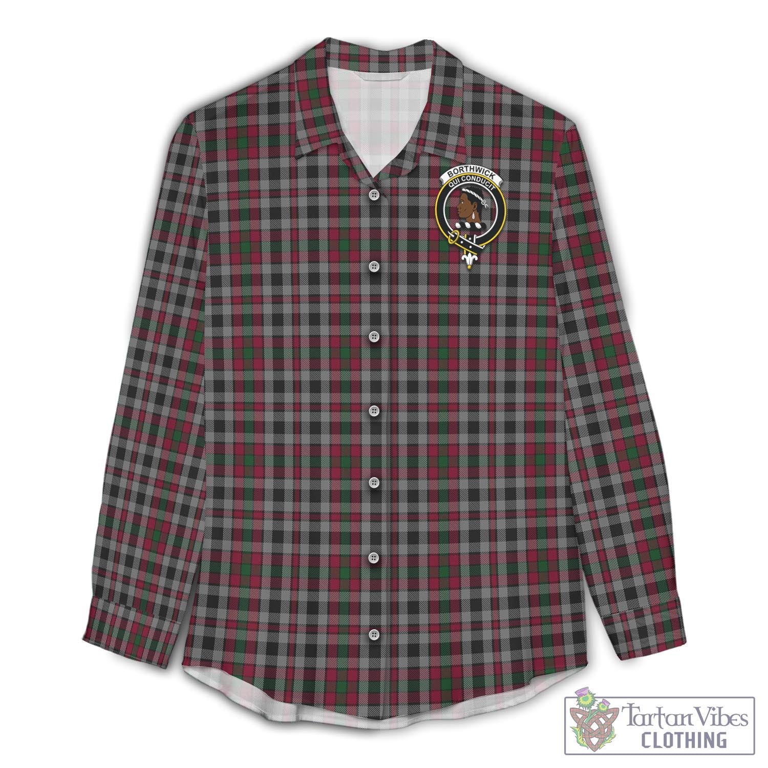Borthwick Crest Tartan Premium Blanket Black