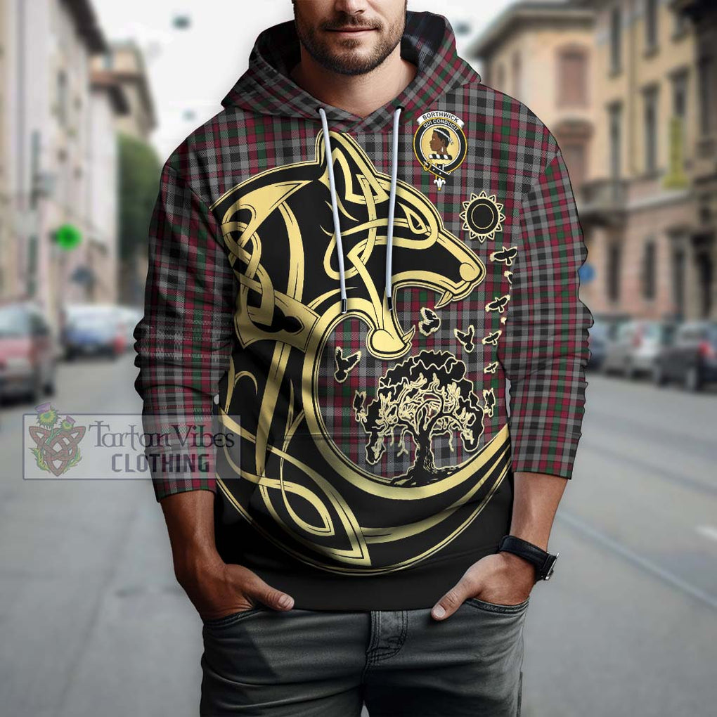 Borthwick Tartan Hoodie with Family Crest Celtic Wolf Style Zip Hoodie - Tartan Vibes Clothing