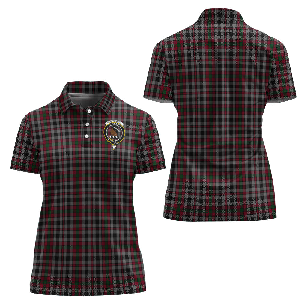 Borthwick Tartan Polo Shirt with Family Crest For Women Women - Tartanvibesclothing