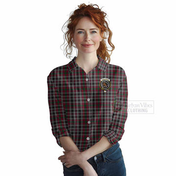 Borthwick Tartan Women's Casual Shirt with Family Crest DNA In Me Style Female - Tartan Vibes Clothing