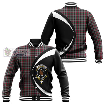 Borthwick Tartan Baseball Jacket with Family Crest Circle Style Unisex - Tartan Vibes Clothing
