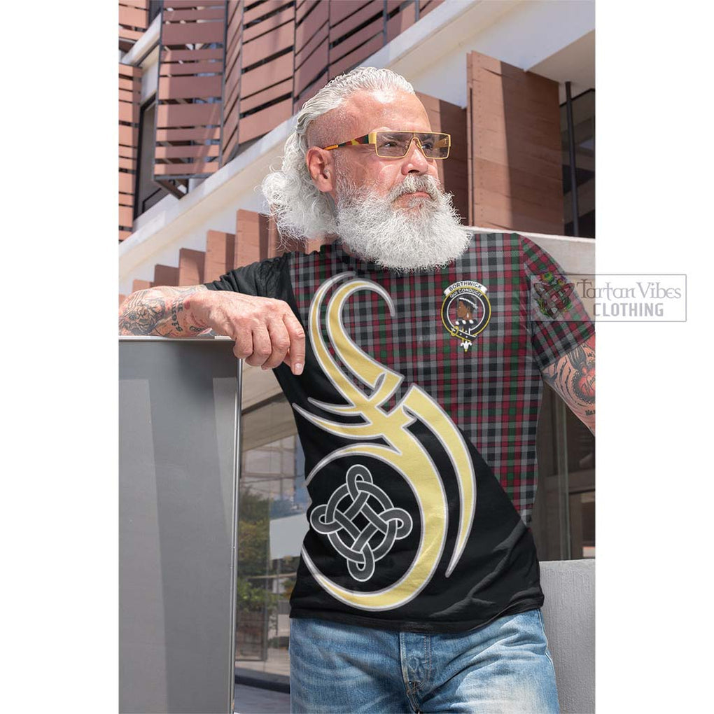 Borthwick Tartan Cotton T-shirt with Family Crest and Celtic Symbol Style Men's Shirt - Tartan Vibes Clothing
