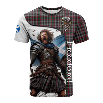 Tartan Vibes Clothing Borthwick Crest Tartan Cotton T-shirt Inspired by the Freedom of Scottish Warrior