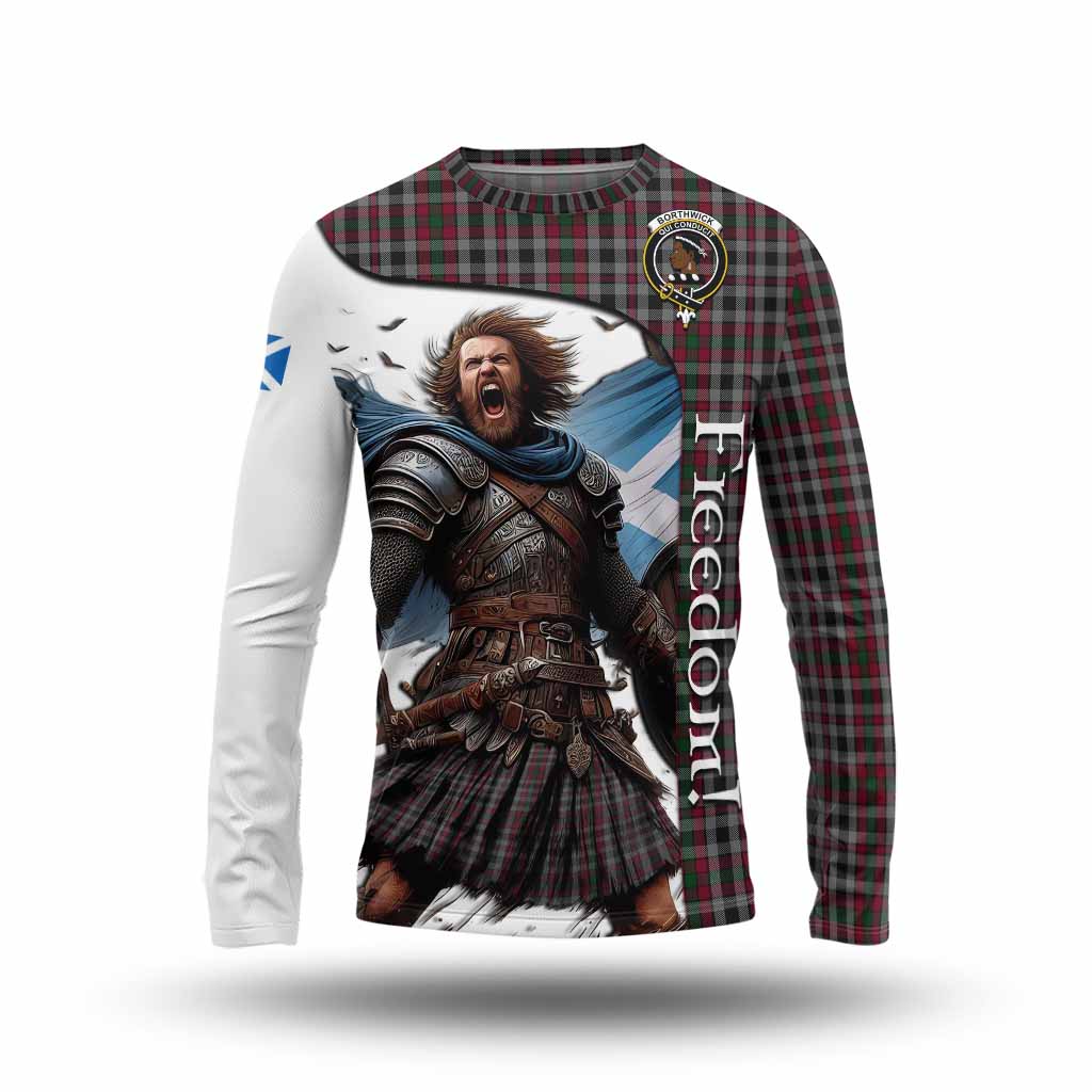 Tartan Vibes Clothing Borthwick Crest Tartan Long Sleeve T-Shirt Inspired by the Freedom of Scottish Warrior