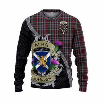 Borthwick Tartan Family Crest Knitted Sweater Lion Rampant Royal Thistle Shield Celtic Inspired Unisex - Tartan Vibes Clothing