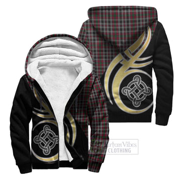 Borthwick Tartan Sherpa Hoodie with Family Crest and Celtic Symbol Style Unisex S - Tartan Vibes Clothing