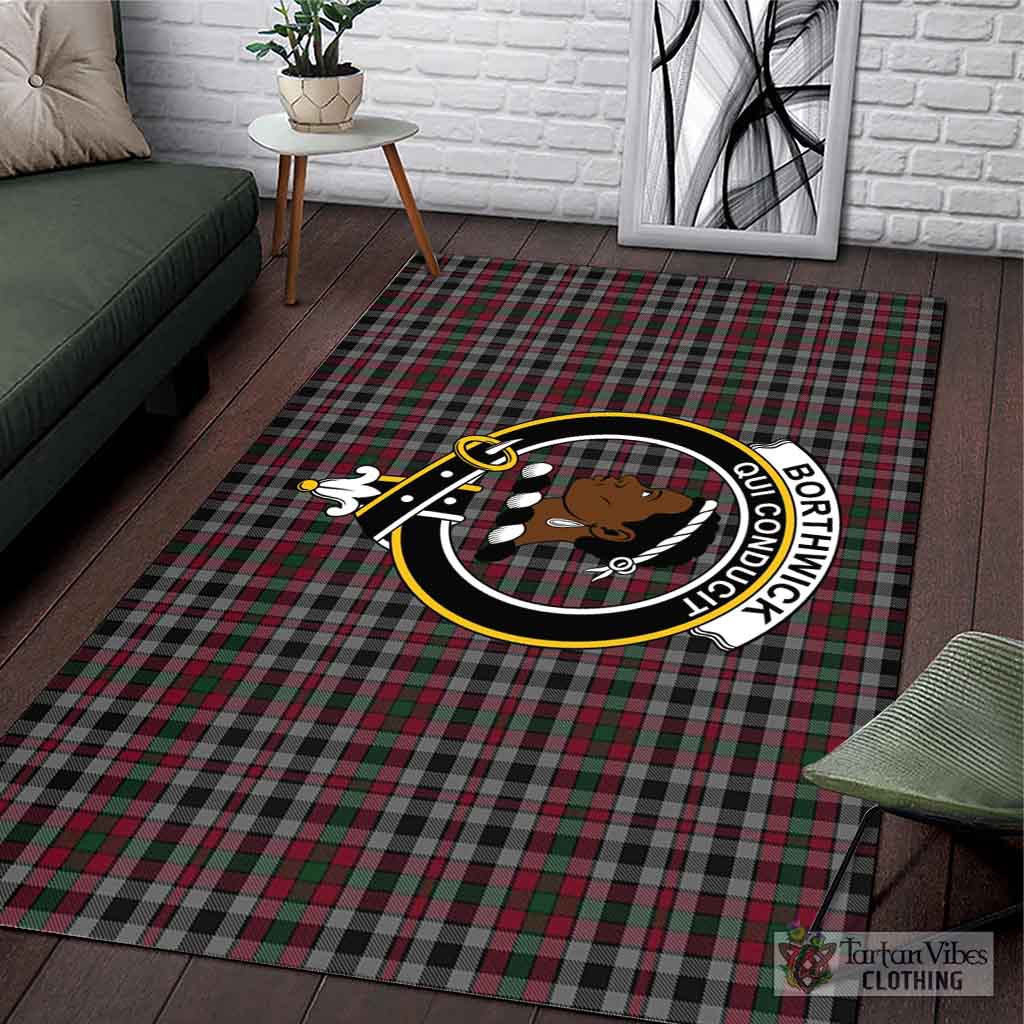 Borthwick Tartan Area Rug with Family Crest L 59*86 inch (150x220 cm) - Tartan Vibes Clothing