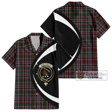 Borthwick Tartan Hawaiian Shirt with Family Crest Circle Style Kid - Tartan Vibes Clothing