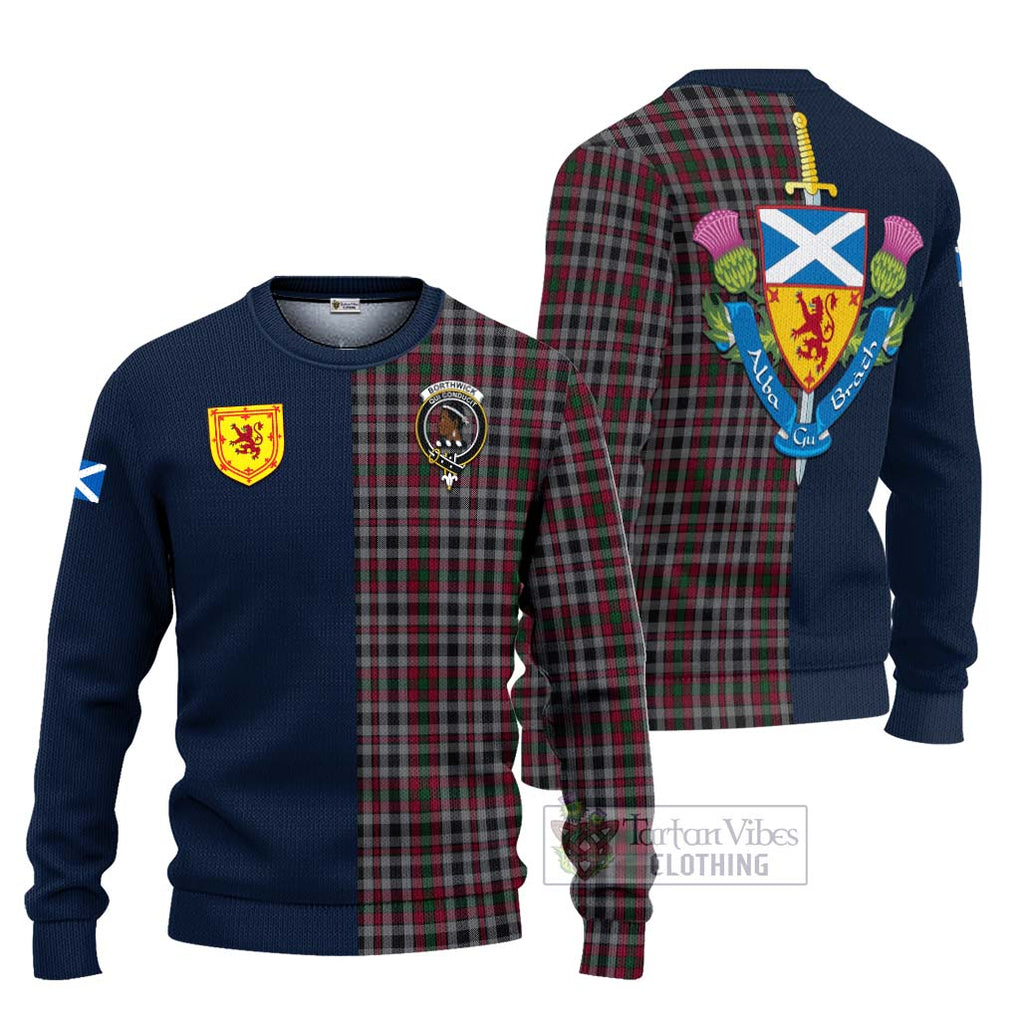 Borthwick Tartan Ugly Sweater Alba with Scottish Lion Royal Arm Half Style Unisex - Tartan Vibes Clothing
