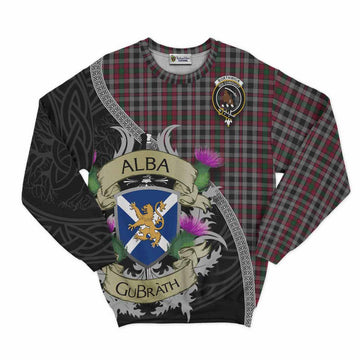 Tartan Vibes Clothing Borthwick Tartan Family Crest Sweatshirt Lion Rampant Royal Thistle Shield Celtic Inspired