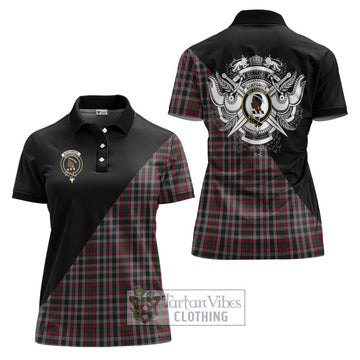 Borthwick Tartan Women's Polo Shirt with Family Crest and Military Logo Style Women - Tartan Vibes Clothing