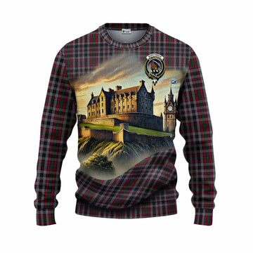 Borthwick Tartan Family Crest Knitted Sweater with Scottish Ancient Castle Style Unisex - Tartan Vibes Clothing