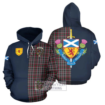 Borthwick Tartan Hoodie Alba with Scottish Lion Royal Arm Half Style Zip Hoodie - Tartan Vibes Clothing