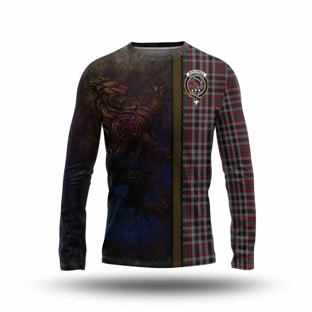 Tartan Vibes Clothing Borthwick Tartan Family Crest Long Sleeve T-Shirt Alba Gu Brath Be Brave Lion Ancient Style