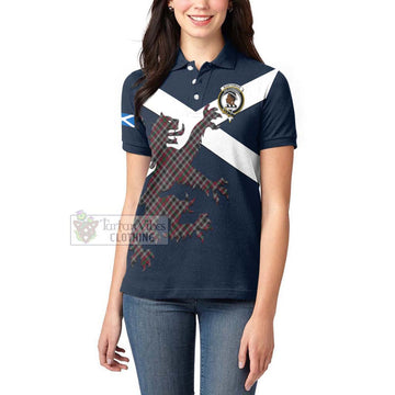 Borthwick Tartan Lion Rampant Women's Polo Shirt Proudly Display Your Heritage with Alba Gu Brath and Clan Name Women - Tartan Vibes Clothing