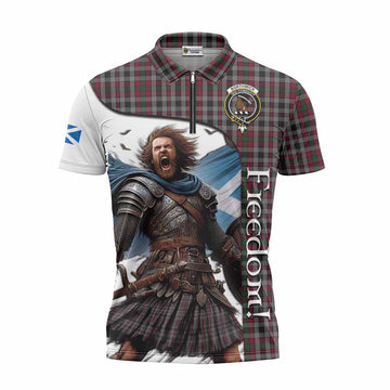 Borthwick Crest Tartan Zipper Polo Shirt Inspired by the Freedom of Scottish Warrior Unisex - Tartan Vibes Clothing