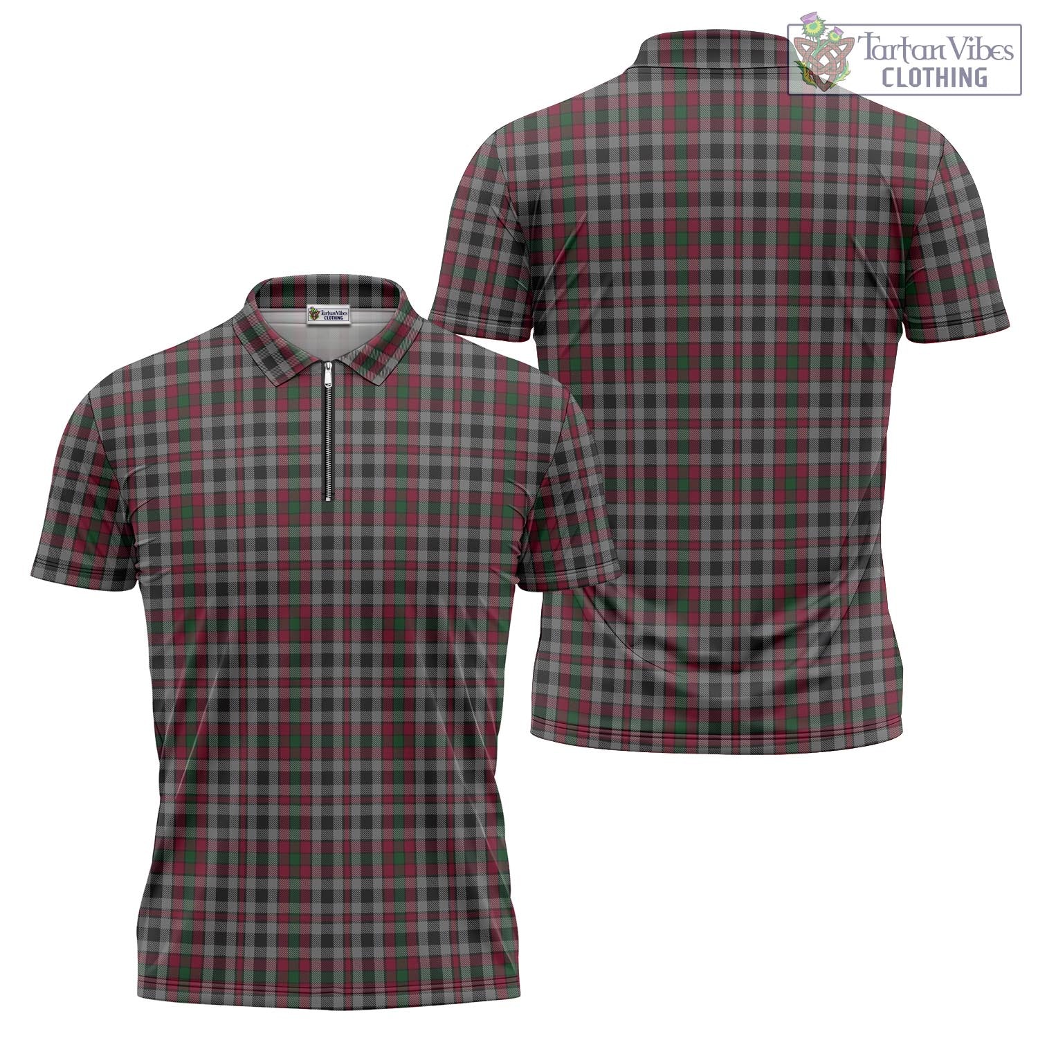 Borthwick Tartan Zipper Polo Shirt Unisex - Tartan Vibes Clothing