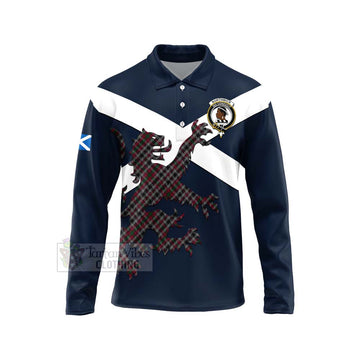 Borthwick Tartan Lion Rampant Long Sleeve Polo Shirt Proudly Display Your Heritage with Alba Gu Brath and Clan Name Unisex - Tartan Vibes Clothing