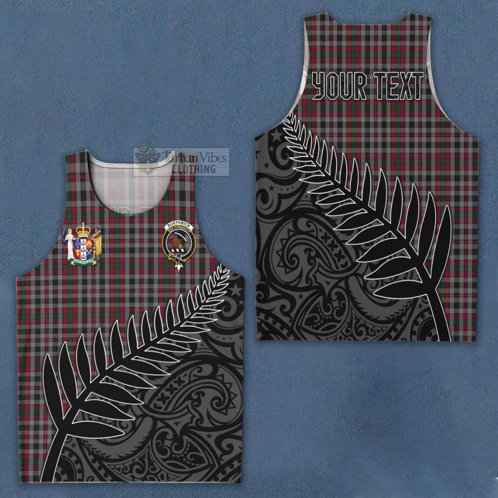 Tartan Vibes Clothing Borthwick Crest Tartan Men's Tank Top with New Zealand Silver Fern Half Style