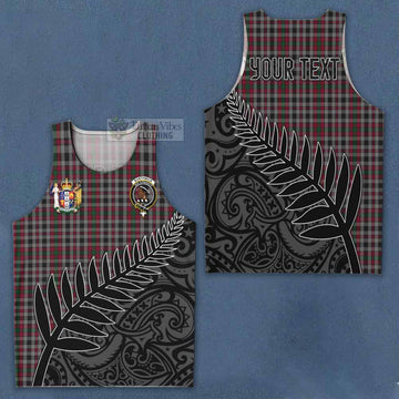 Tartan Vibes Clothing Borthwick Crest Tartan Men's Tank Top with New Zealand Silver Fern Half Style