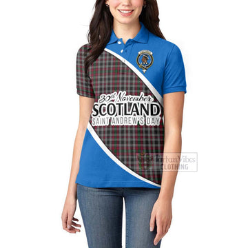 Tartan Vibes Clothing Borthwick Family Crest Tartan Women's Polo Shirt Celebrate Saint Andrew's Day in Style