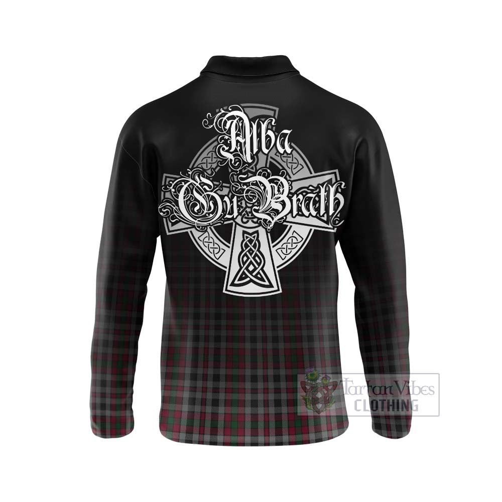 Borthwick Tartan Long Sleeve Polo Shirt Featuring Alba Gu Brath Family Crest Celtic Inspired - Tartan Vibes Clothing