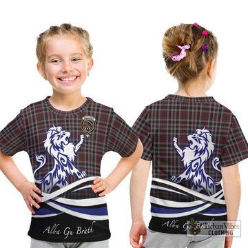 Borthwick Tartan Kid T-Shirt with Alba Gu Brath Regal Lion Emblem - Tartan Vibes Clothing
