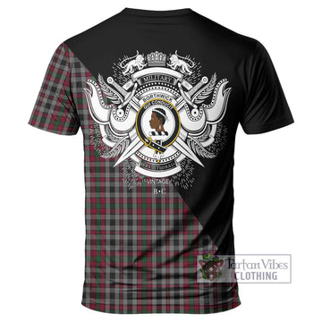 Borthwick Tartan T-Shirt with Family Crest and Military Logo Style - Tartan Vibes Clothing