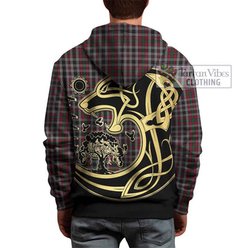 Borthwick Tartan Hoodie with Family Crest Celtic Wolf Style - Tartan Vibes Clothing