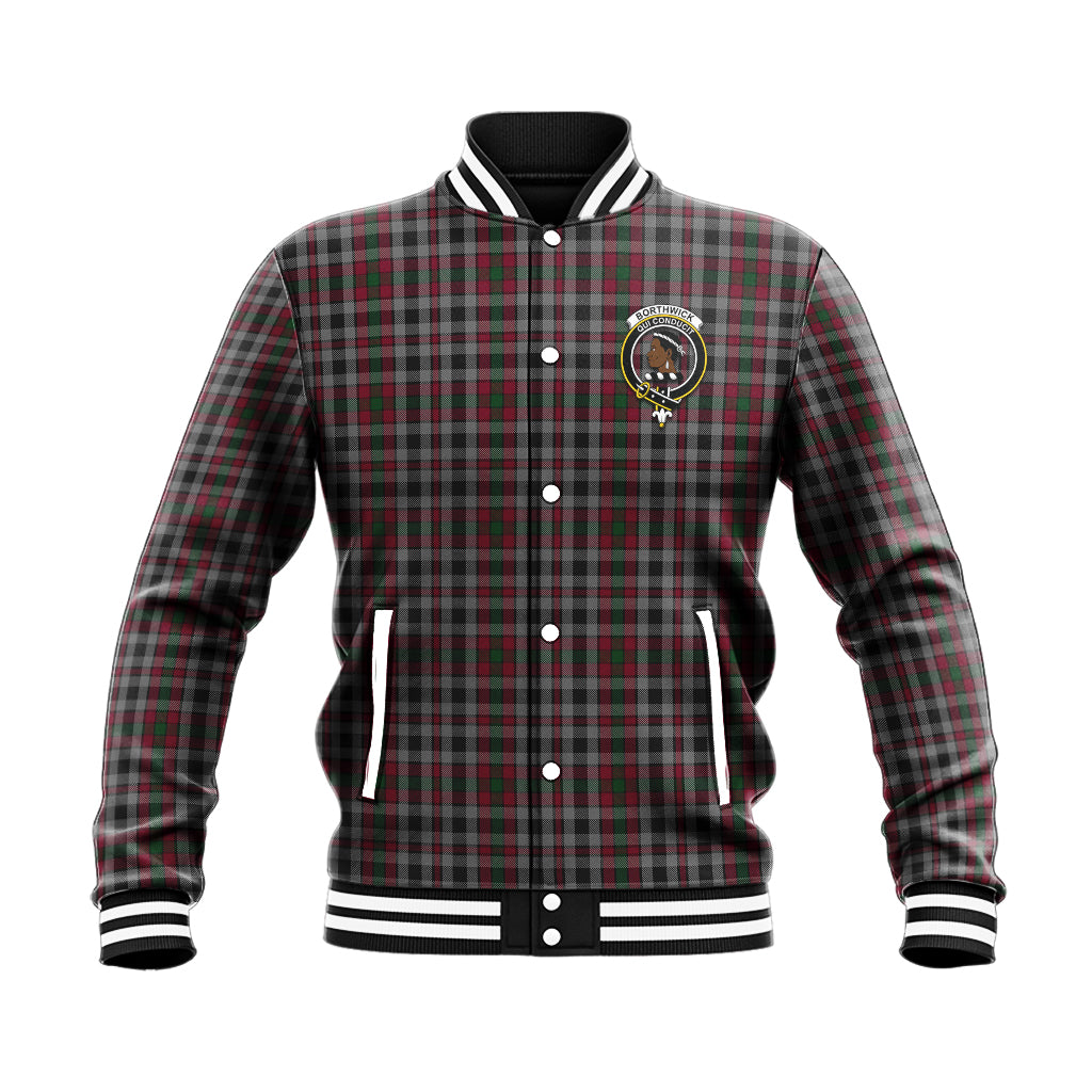 Borthwick Tartan Baseball Jacket with Family Crest - Tartan Vibes Clothing