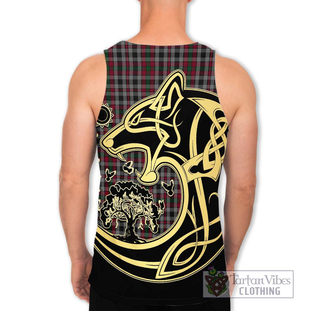 Borthwick Tartan Men's Tank Top with Family Crest Celtic Wolf Style - Tartan Vibes Clothing
