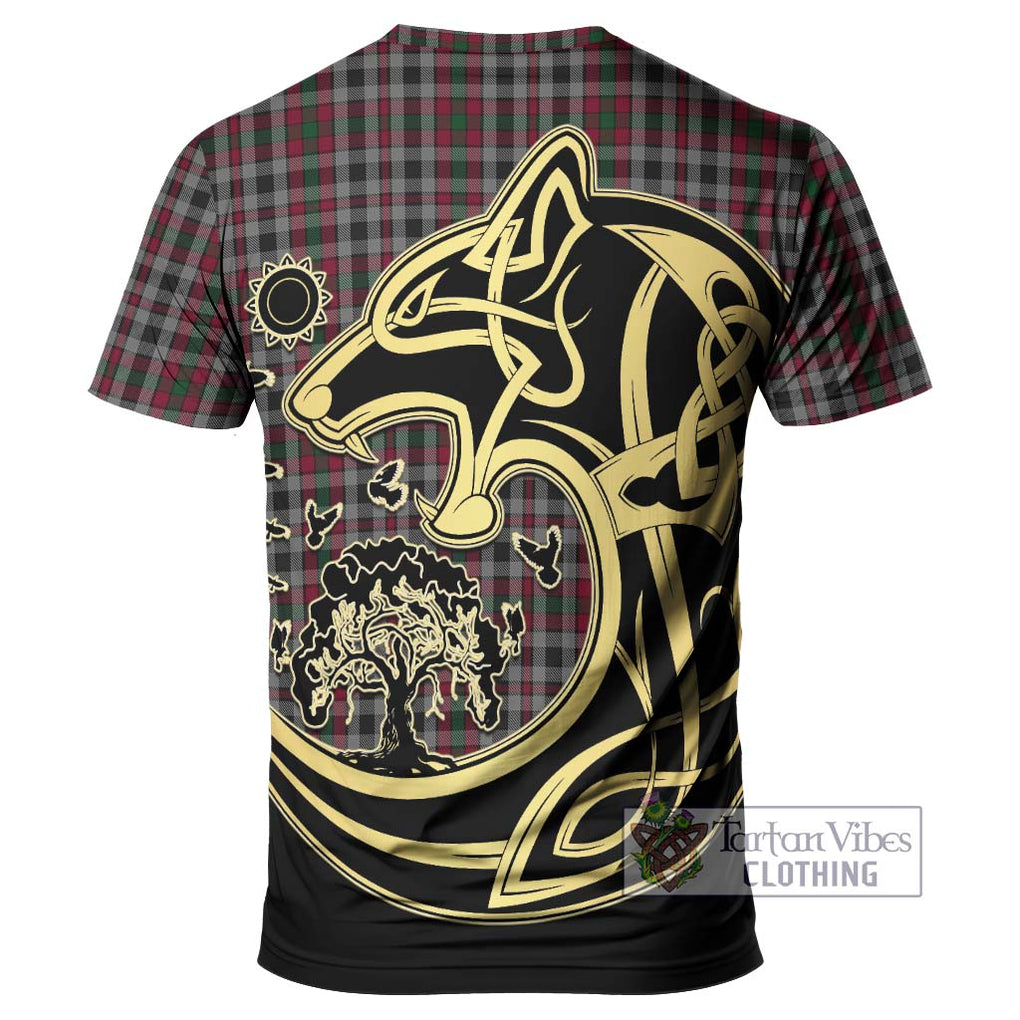 Borthwick Tartan T-Shirt with Family Crest Celtic Wolf Style - Tartan Vibes Clothing