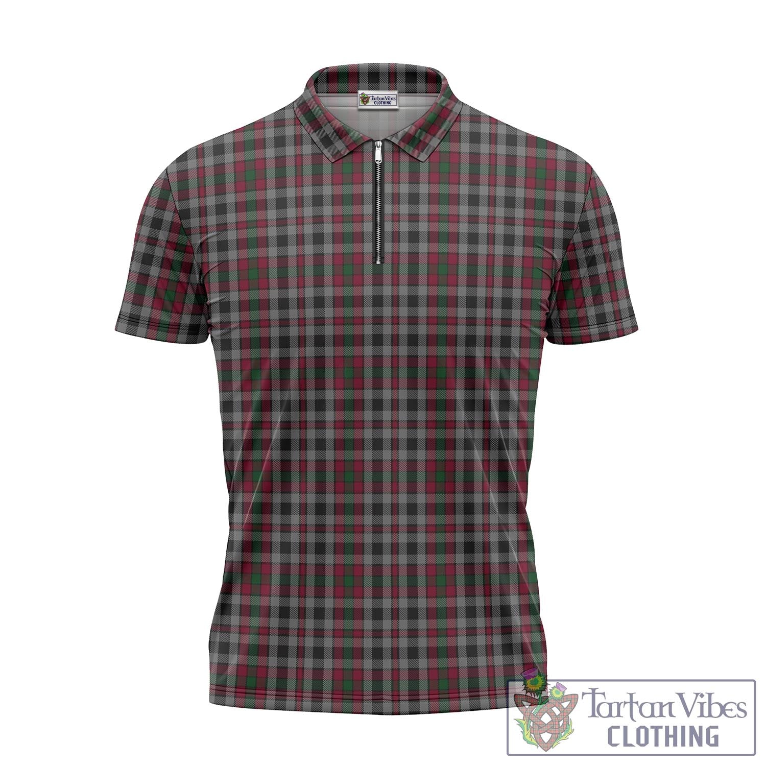Borthwick Tartan Zipper Polo Shirt - Tartan Vibes Clothing