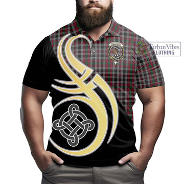 Borthwick Tartan Polo Shirt with Family Crest and Celtic Symbol Style - Tartan Vibes Clothing