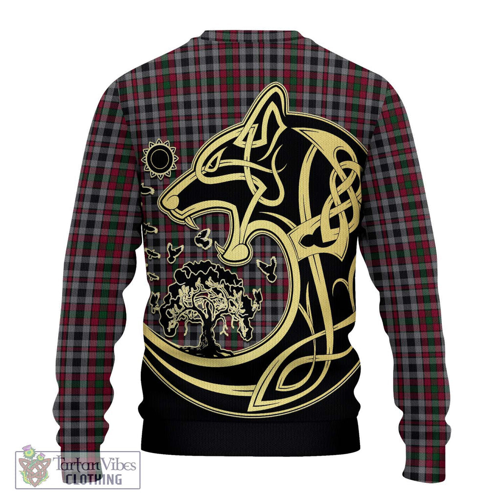 Borthwick Tartan Ugly Sweater with Family Crest Celtic Wolf Style - Tartan Vibes Clothing