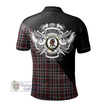 Borthwick Tartan Polo Shirt with Family Crest and Military Logo Style - Tartan Vibes Clothing