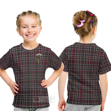 Borthwick Tartan Kid T-Shirt with Family Crest - Tartanvibesclothing Shop