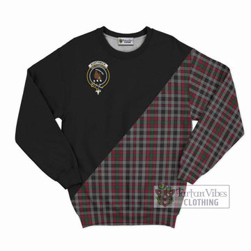 Borthwick Tartan Sweatshirt with Family Crest and Military Logo Style - Tartan Vibes Clothing