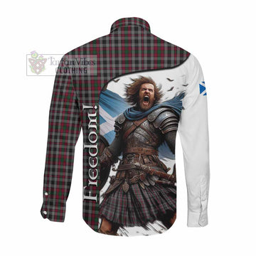 Borthwick Crest Tartan Long Sleeve Button Shirt Inspired by the Freedom of Scottish Warrior Men's Shirt - Tartan Vibes Clothing