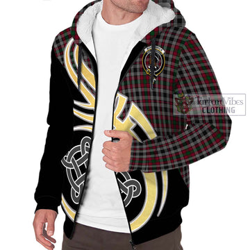 Borthwick Tartan Sherpa Hoodie with Family Crest and Celtic Symbol Style - Tartan Vibes Clothing