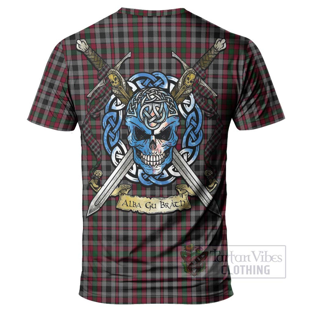 Borthwick Tartan T-Shirt with Family Crest Celtic Skull Style - Tartan Vibes Clothing