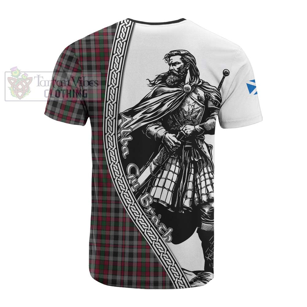Borthwick Tartan Clan Crest Cotton T-shirt with Highlander Warrior Celtic Style - Tartan Vibes Clothing