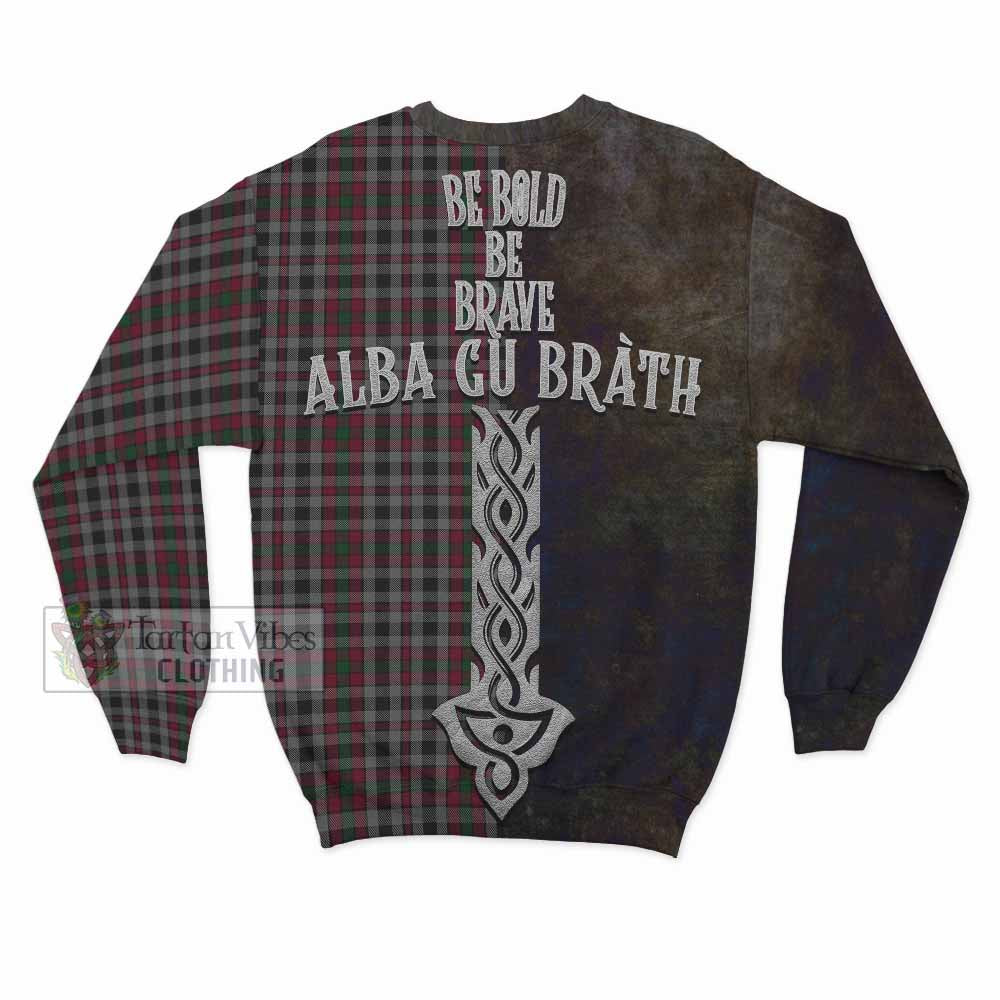 Tartan Vibes Clothing Borthwick Tartan Family Crest Sweatshirt Alba Gu Brath Be Brave Lion Ancient Style