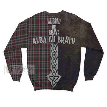 Tartan Vibes Clothing Borthwick Tartan Family Crest Sweatshirt Alba Gu Brath Be Brave Lion Ancient Style
