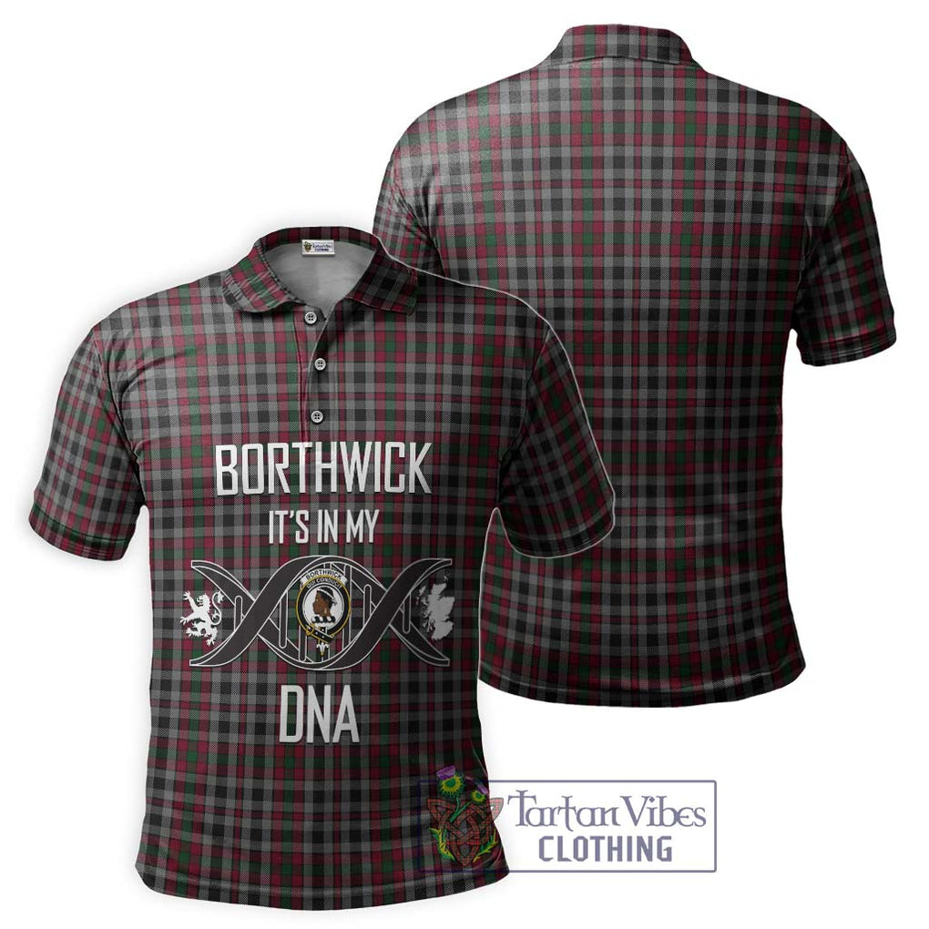 Borthwick Tartan Polo Shirt with Family Crest DNA In Me Style - Tartan Vibes Clothing